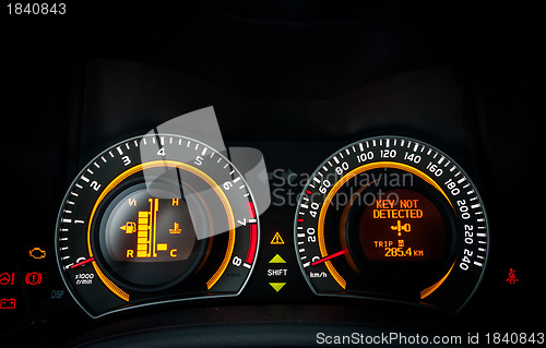 Image of Car speed meter closeup