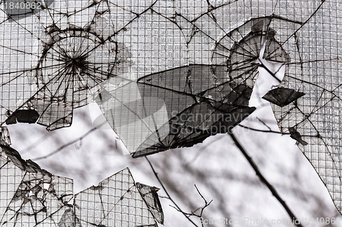 Image of broken glass background
