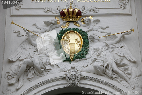 Image of Emperors crown Symbol at Hofburg, Vienna, Austria