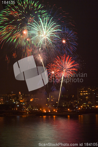 Image of fireworks over water