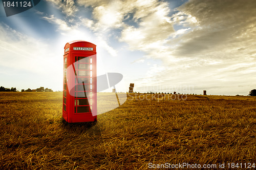 Image of Traditional red telephone booth