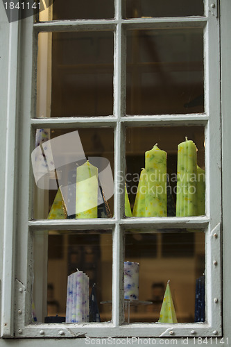 Image of Candle Lights in Window