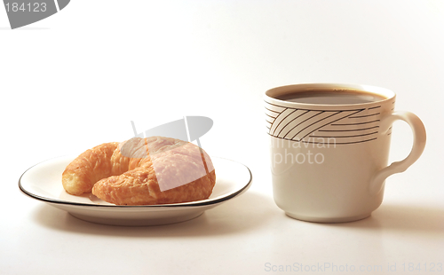 Image of coffee and croissant