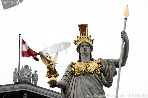 Image of Pallas Athene in front of Austrian parliament