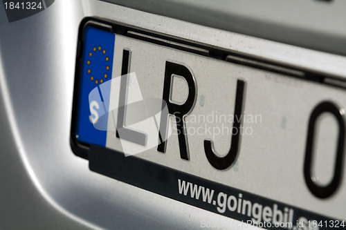 Image of Swedish License Plate