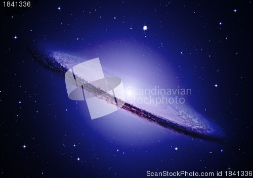 Image of galaxy in a free space