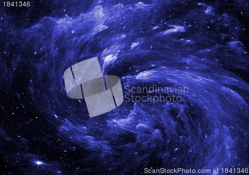 Image of galaxy in a free space