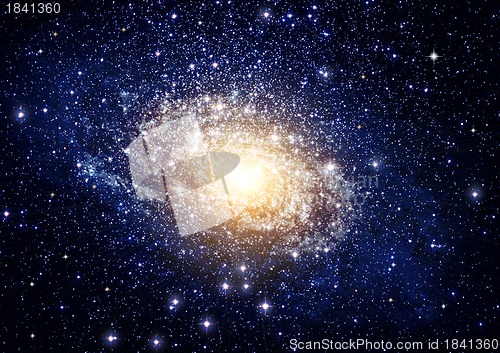 Image of galaxy in a free space