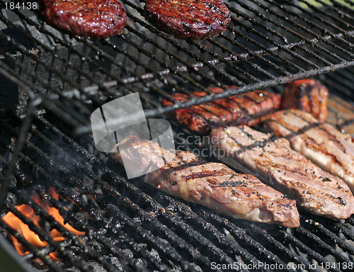 Image of meat on grill