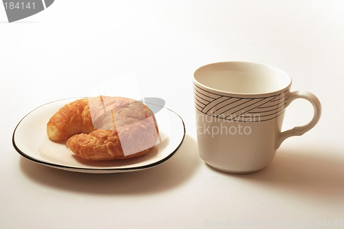 Image of Croissant and coffe cup