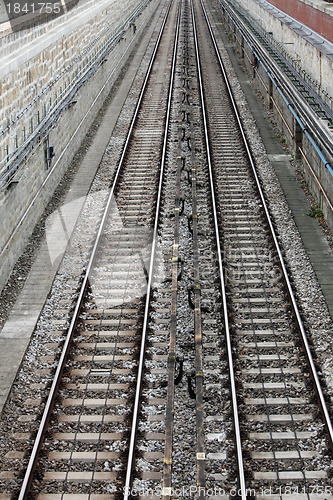 Image of Rails in the city