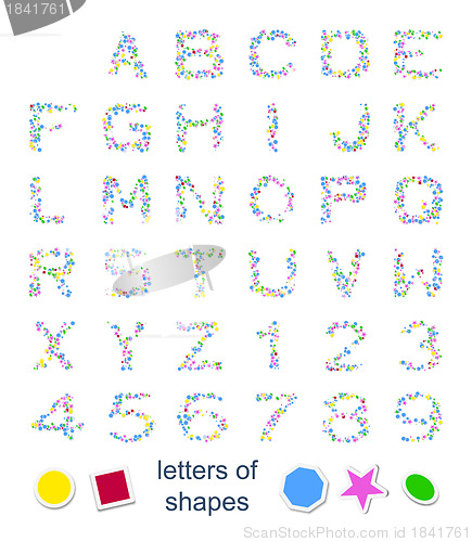 Image of letters of shapes