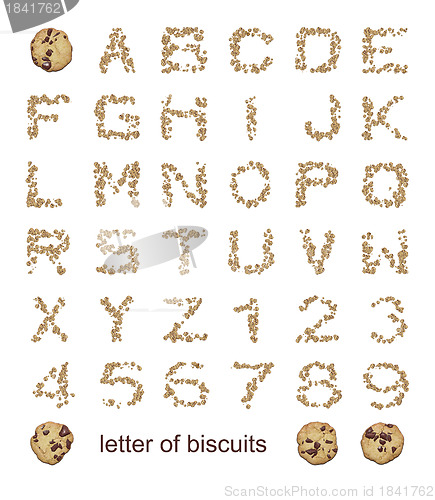 Image of letters of biscuits