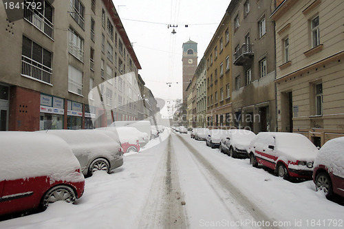 Image of Cars under snow in Zagreb