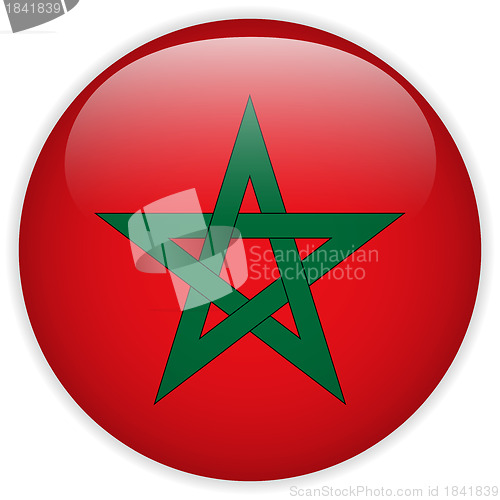 Image of Morocco Flag Glossy Button