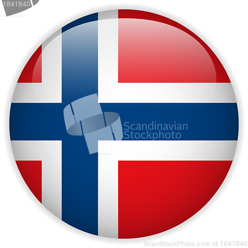 Image of Norway Flag Glossy Button