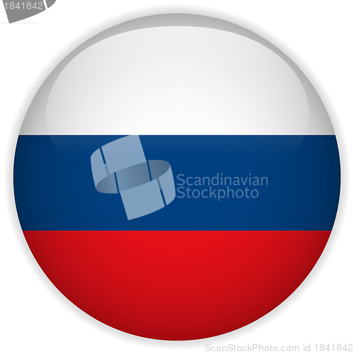 Image of Russia Flag Glossy Button