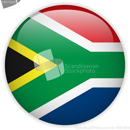 Image of South Africa Flag Glossy Button