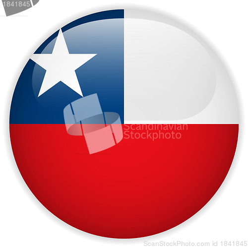 Image of Chile Flag Glossy Button