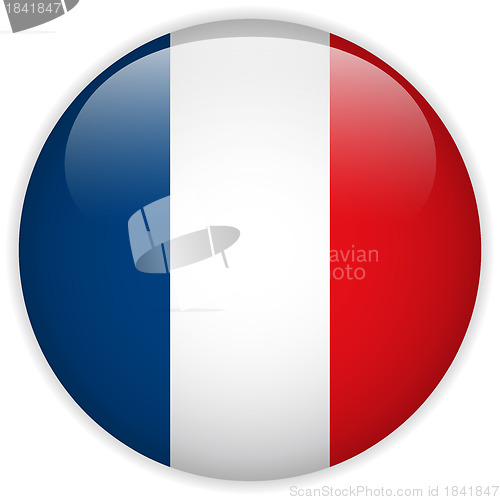 Image of France Flag Glossy Button