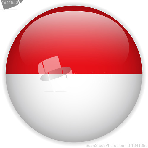 Image of Monaco Flag Glossy Button