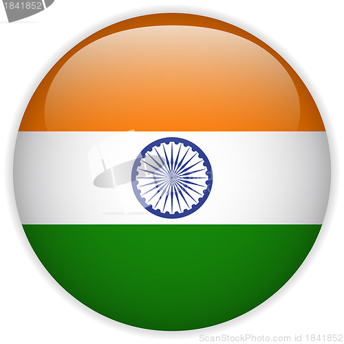 Image of India Flag Glossy Button