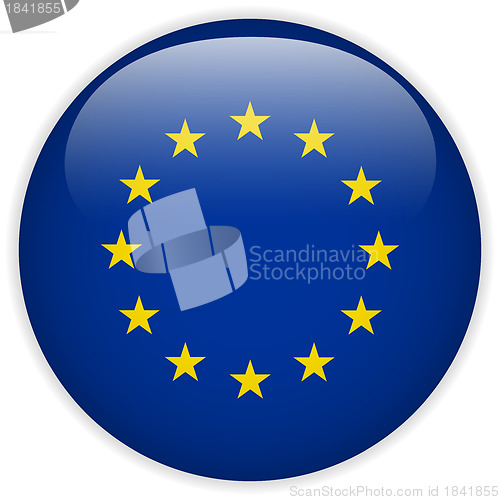 Image of Europe Flag Glossy Button