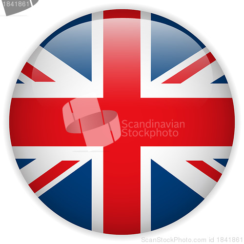 Image of United Kingdom Flag Glossy Button