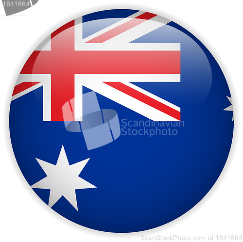 Image of Australia Flag Glossy Button