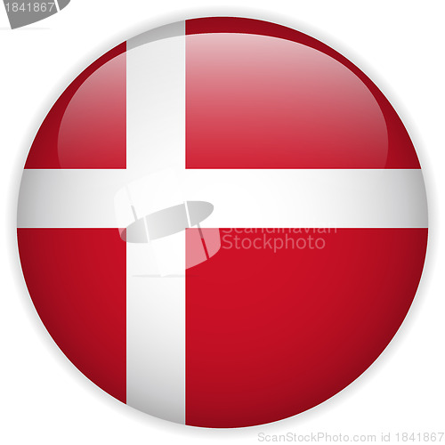 Image of Denmark Flag Glossy Button