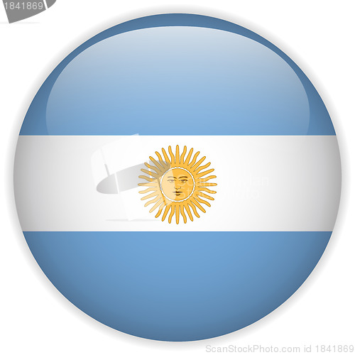 Image of Argentina Flag Glossy Button