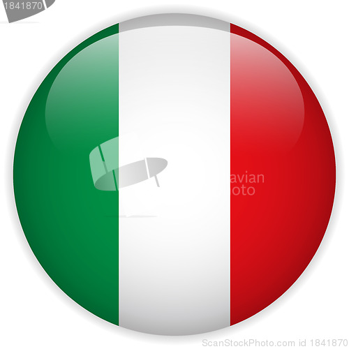 Image of Italy Flag Glossy Button