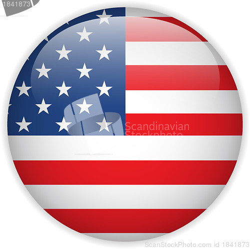 Image of United States Flag Glossy Button