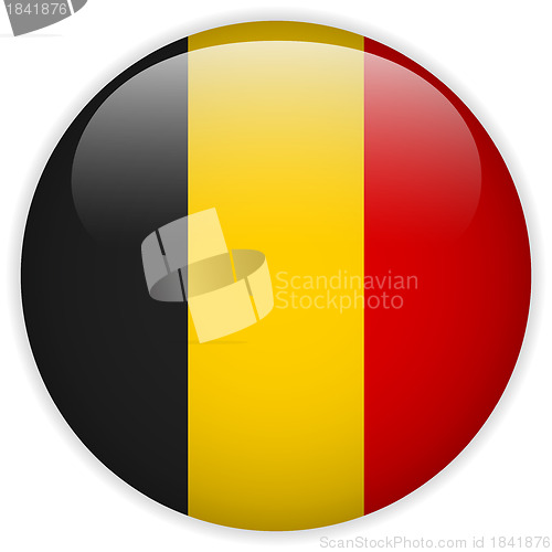 Image of Belgium Flag Glossy Button