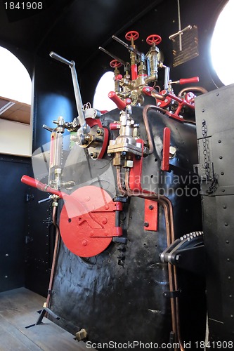 Image of Steam locomotive cockpit