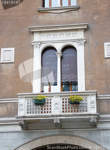 Image of classical window with a balcony