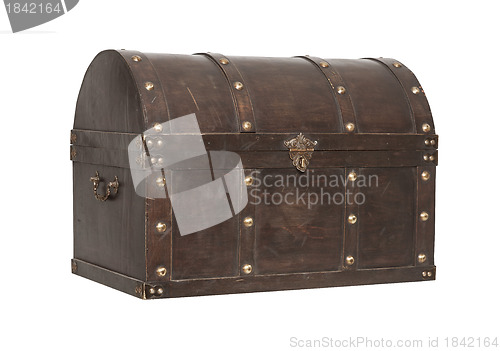 Image of Old treasure chest isolated