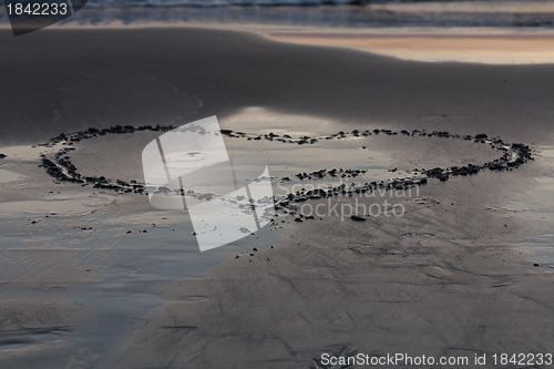 Image of Heart on Beach