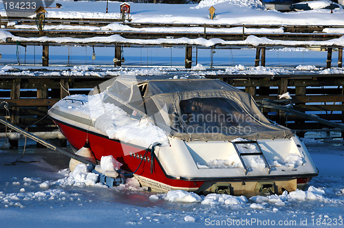 Image of Boat in ice