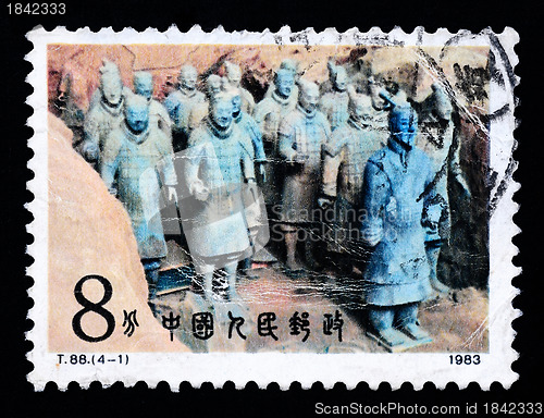 Image of A Stamp printed in China shows Terracotta, 1983