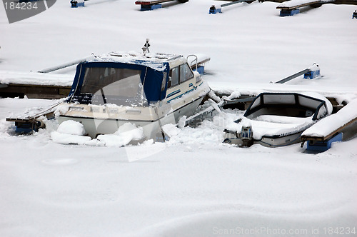 Image of Boats in ice