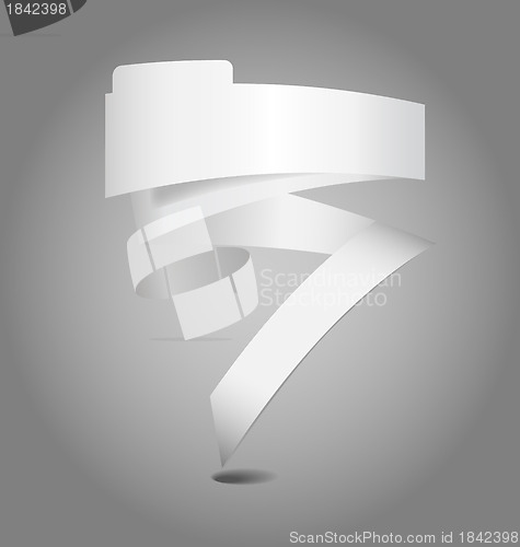 Image of Empty vector text ribbon