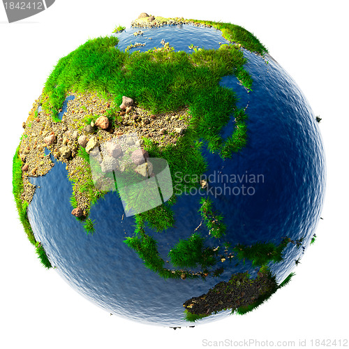 Image of Detailed concept nature of the Earth in miniature