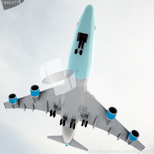 Image of Big passanger airplane taking off