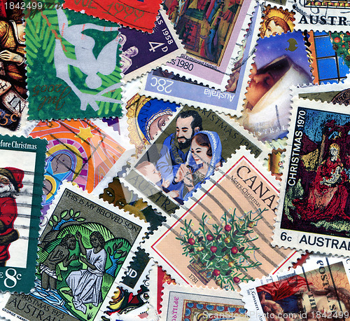 Image of Collection of various Christian postage stamps