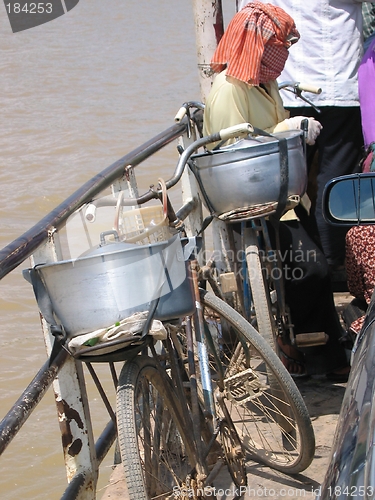 Image of Woman and her bicycle