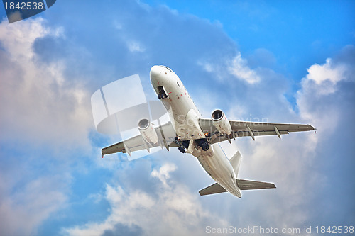 Image of Passenger airplane taking off