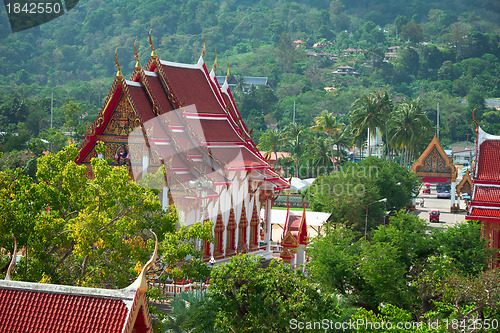 Image of Buddhist temple - Thailand, Phuket, Wat Chalong.