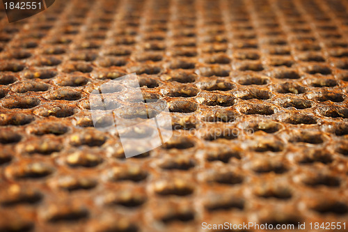 Image of Surface of a rusty metal floor