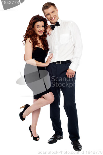 Image of Full length portrait of attractive couple